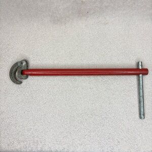 Vintage Speedy Basin Plumbing Wrench Tool Red 12” Spring Loaded Pivot Jaw VTG